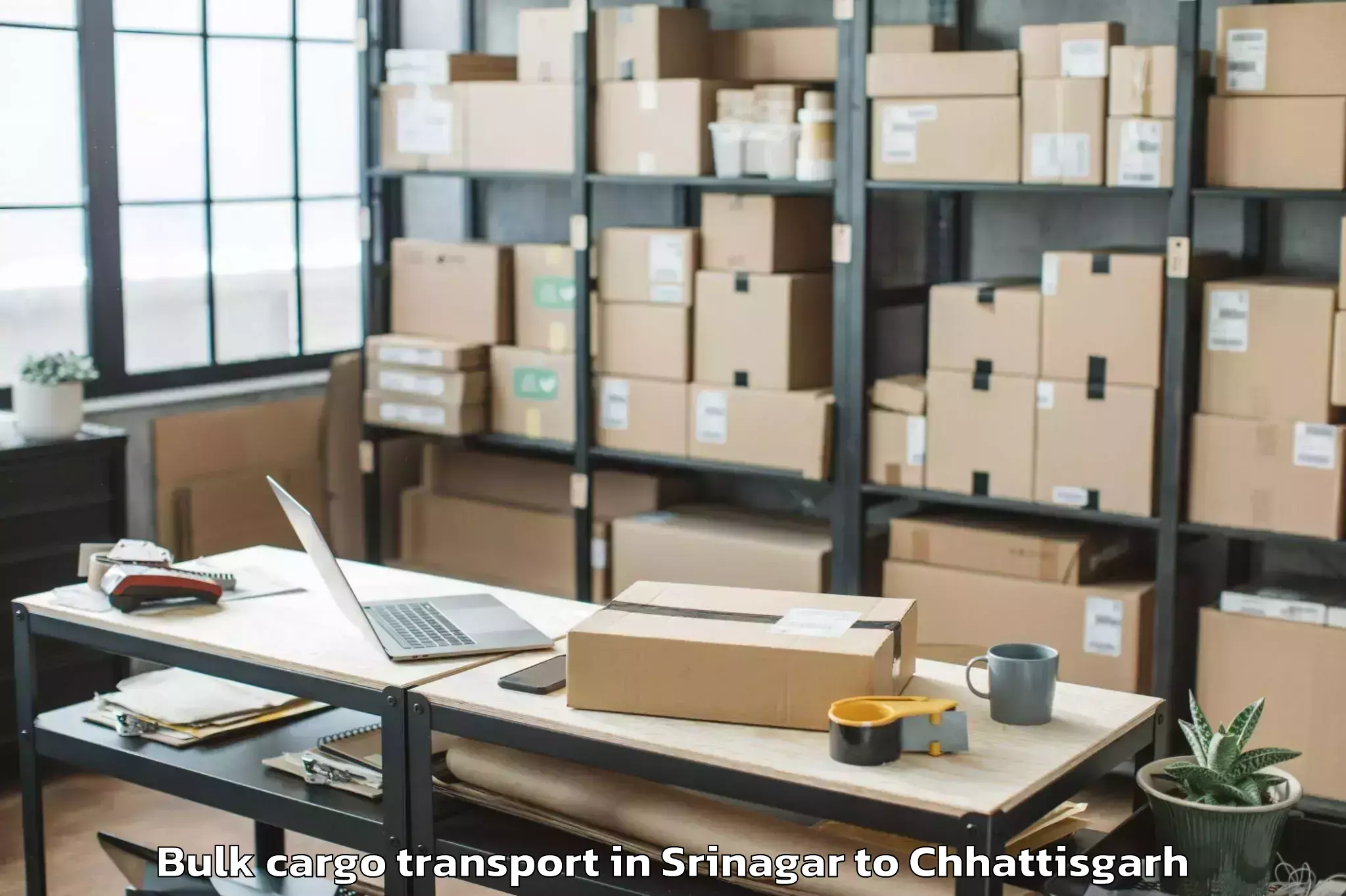 Book Srinagar to Gaurella Bulk Cargo Transport Online